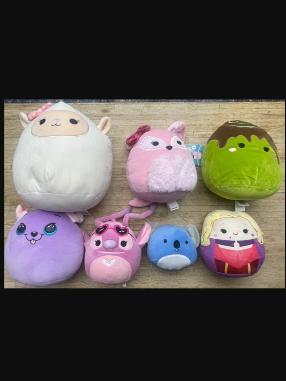 Lot of 7 Squishmallows Ty Disney Plush 4", 6", 10.5" Stuffed animals Miracle NWT